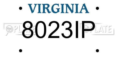 8023IP Virginia License Plate