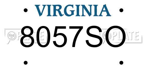 8057SO Virginia License Plate