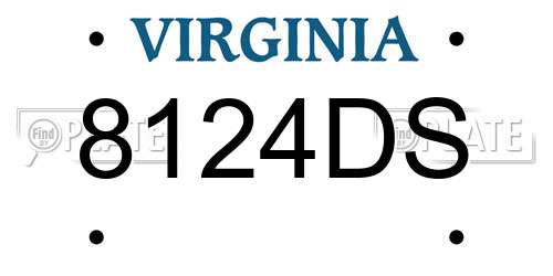 8124DS Virginia License Plate