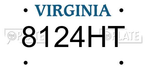 8124HT Virginia License Plate