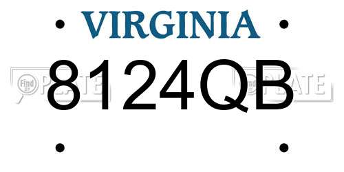 8124QB Virginia License Plate