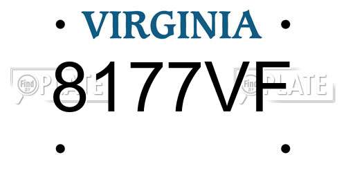 8177VF Virginia License Plate