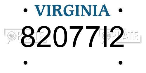 82077I2 Virginia License Plate