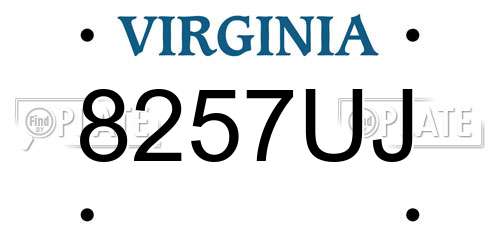 8257UJ Virginia License Plate