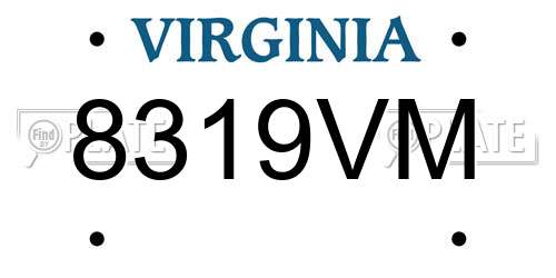 8319VM Virginia License Plate