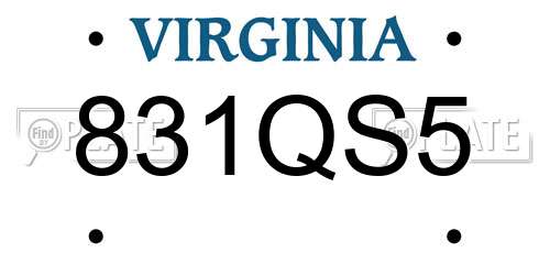 831QS5 Virginia License Plate