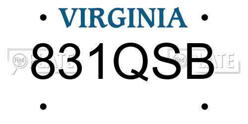 831QSB Virginia License Plate