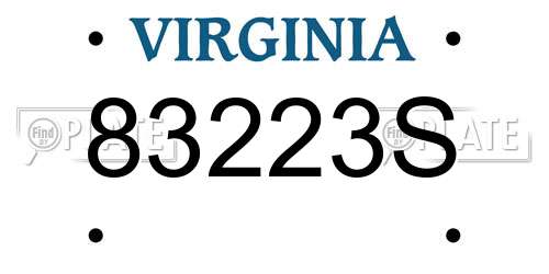 83223S Virginia License Plate