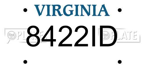 8422ID Virginia License Plate