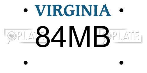 84MB Virginia License Plate
