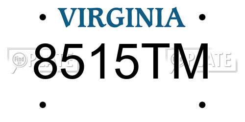 8515TM Virginia License Plate