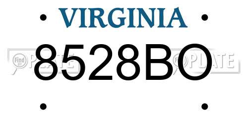 8528BO Virginia License Plate