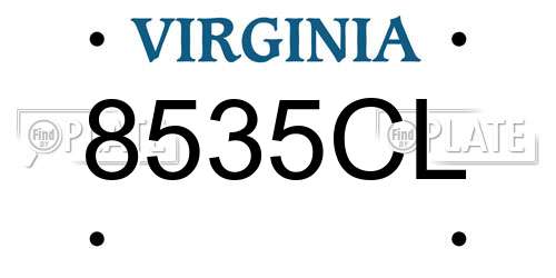 8535CL Virginia License Plate
