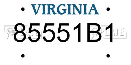85551B1 Virginia License Plate