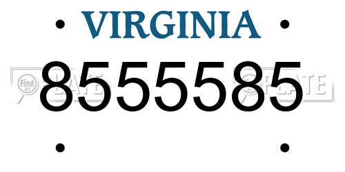 8555585 Virginia License Plate
