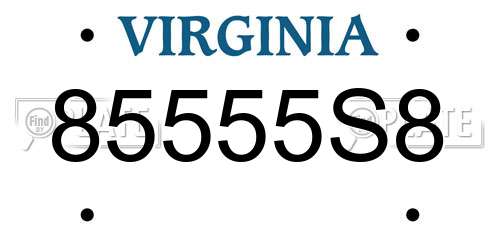 85555S8 Virginia License Plate