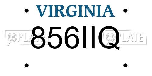 856IIQ Virginia License Plate