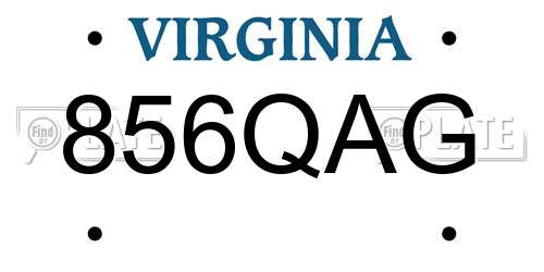 856QAG Virginia License Plate
