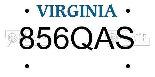 856QAS Virginia License Plate