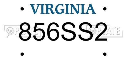 856SS2 Virginia License Plate