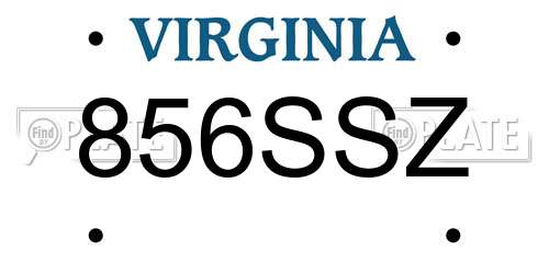856SSZ Virginia License Plate