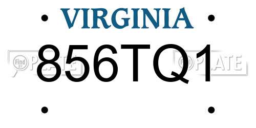 856TQ1 Virginia License Plate