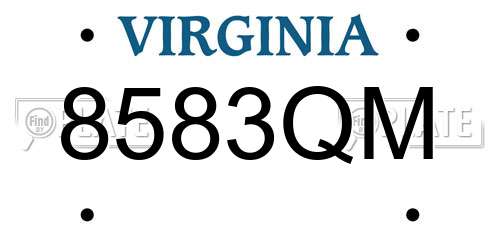 8583QM Virginia License Plate
