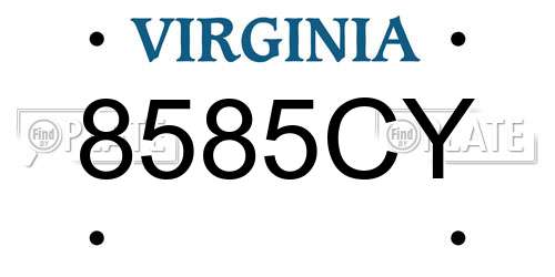 8585CY Virginia License Plate