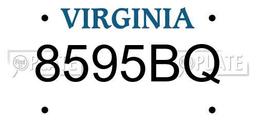8595BQ Virginia License Plate