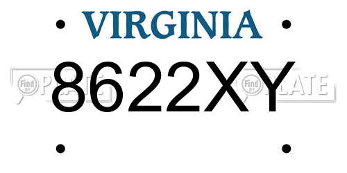 8622XY Virginia License Plate