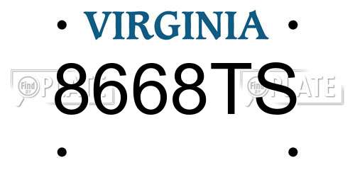 8668TS Virginia License Plate