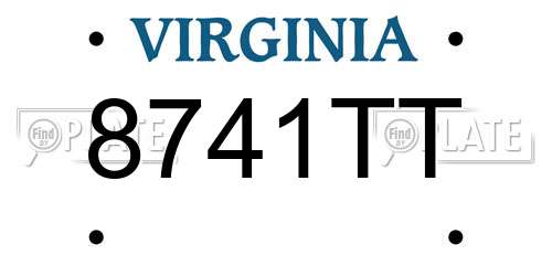 8741TT Virginia License Plate