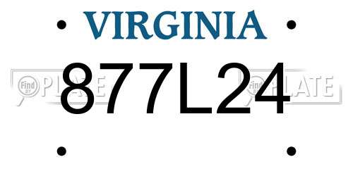 877L24 Virginia License Plate