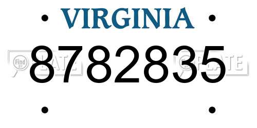 8782835 Virginia License Plate