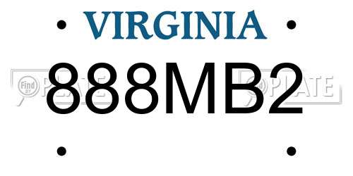 888MB2 Virginia License Plate