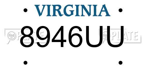 8946UU Virginia License Plate