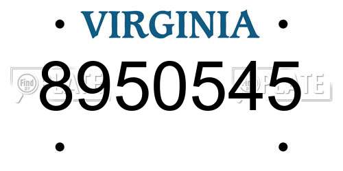 8950545 Virginia License Plate