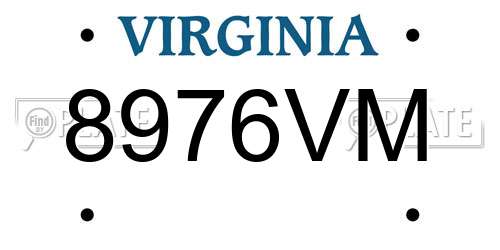 8976VM Virginia License Plate