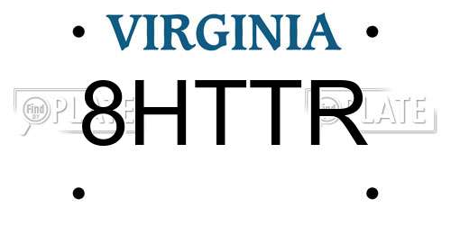 8HTTR Virginia License Plate