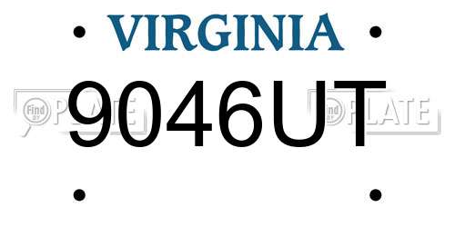 9046UT Virginia License Plate
