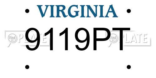 9119PT Virginia License Plate
