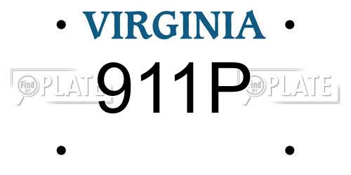 911P Virginia License Plate