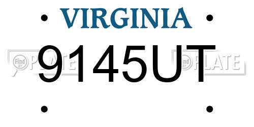 9145UT Virginia License Plate