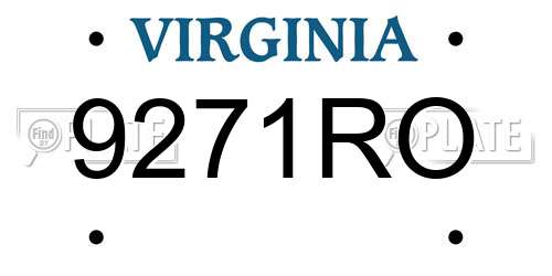 9271RO Virginia License Plate