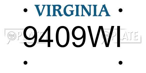 9409WI Virginia License Plate