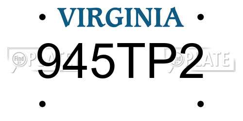 945TP2 Virginia License Plate