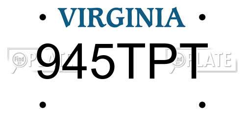 945TPT Virginia License Plate
