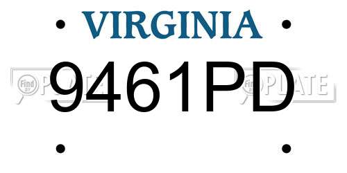 9461PD Virginia License Plate
