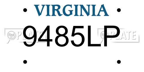 9485LP Virginia License Plate