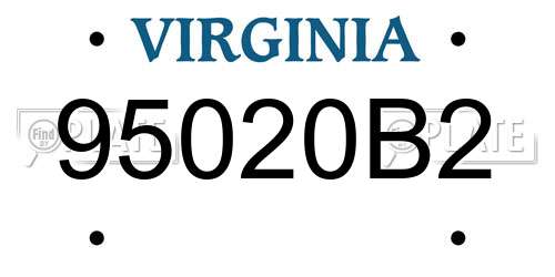 95020B2 Virginia License Plate